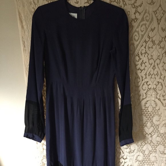 Indigo Silk Dress - Picture 9 of 16